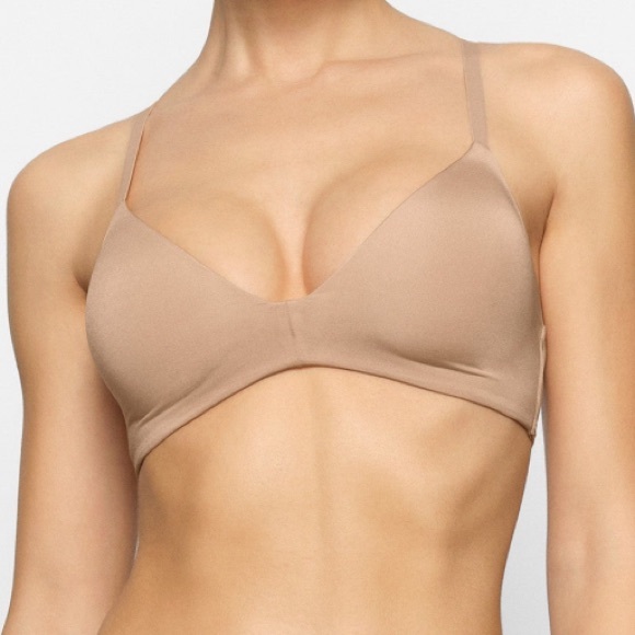 SKIMS NWT T-SHIRT DEMI BRA Wireless Form OCHRE Lightly Lined Pads 34C - Picture 2 of 8